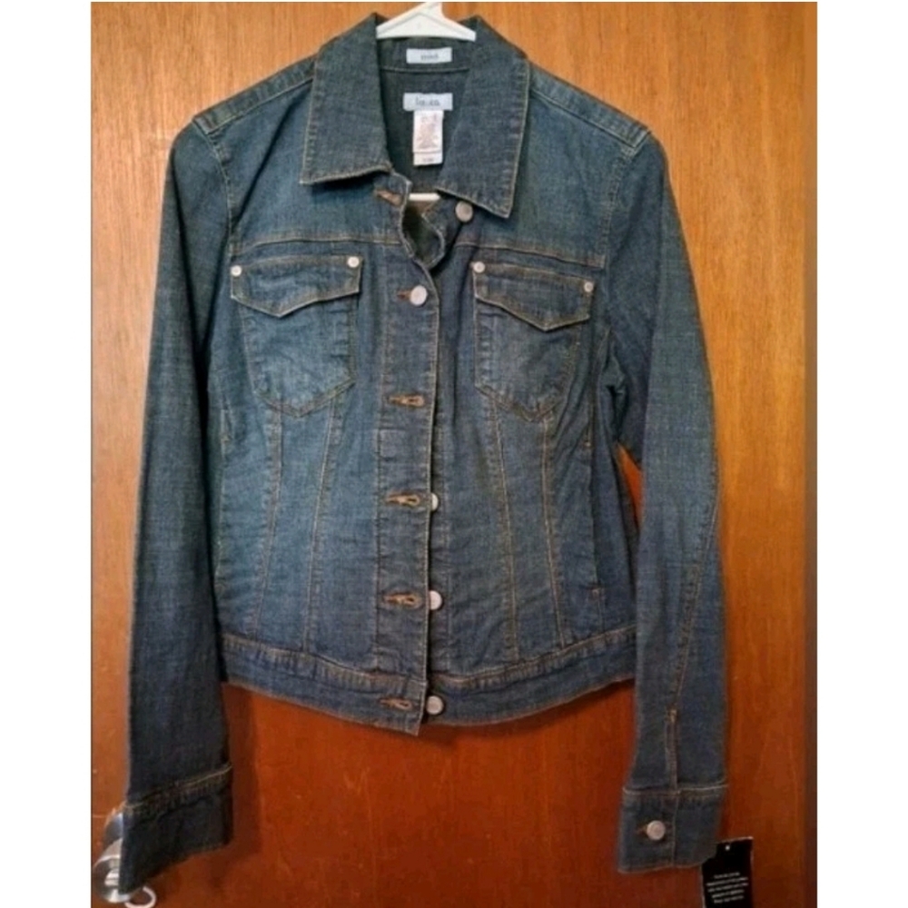 Liz & Co. Stretch Denim Blue Jean Jacket S NWT $64